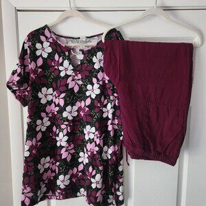 Fashion Bug 2 pc Top & Capris Set Flowered